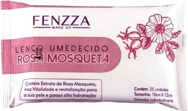 Lenço Umedecido Rosa Mosqueta - Fenzza