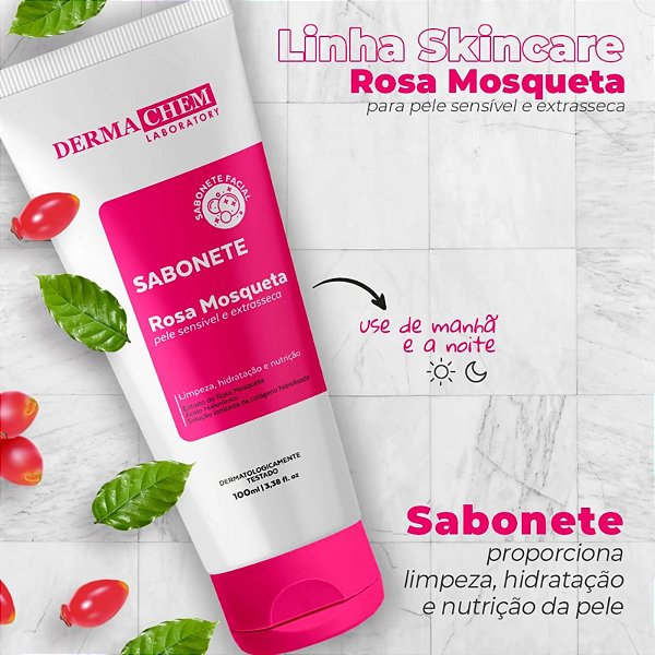 Sabonete Facial Rosa Mosqueta - Dermachem