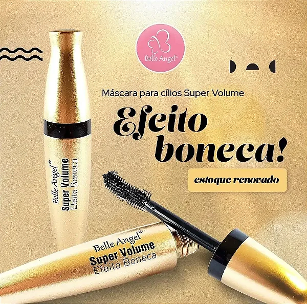 Máscara de Cílios Rimel Super Volume Efeito Boneca - Belle Angel