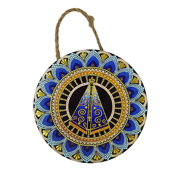 Placa Decorativa Porcelana Nossa Senhora Aparecida Sacred 16 cm