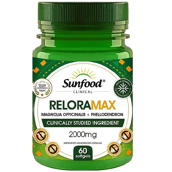 Reloramax magnolia officinalis +Phellodendron 60caps- 200MG SUNFOOD