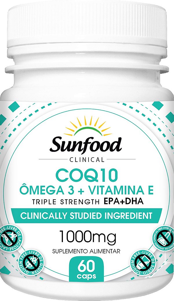 Coq10 Ômega 3 + Vitamina E 60 Caps Sunfood