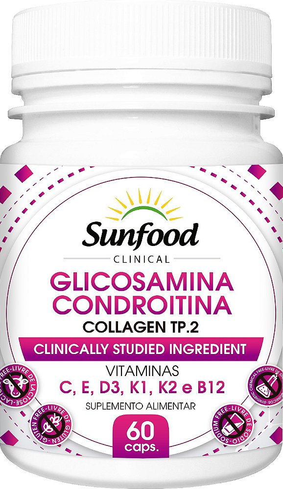 Glucosamina Condroitina Sunfood 60 Caps.