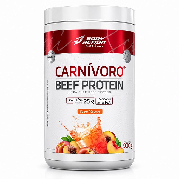 Carnívoro Beef Protein sabor Pessego  900g Bodyaction