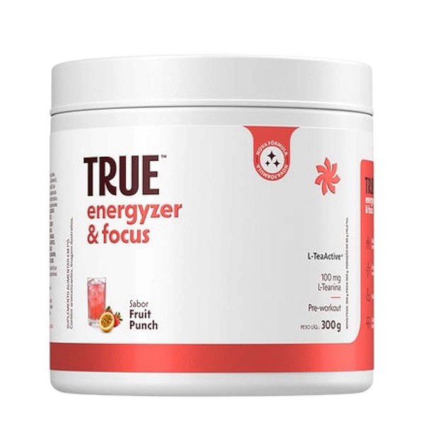 Pré Treino Energyzer E Focus  sabor Fruit Pounch 360 gramas  True