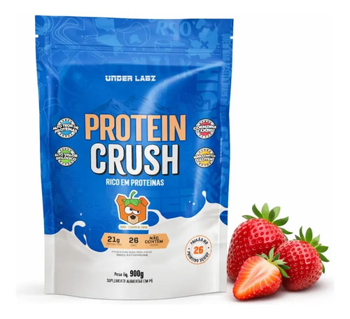 Protein Crush Strambear refil 900 gramas Under Labz