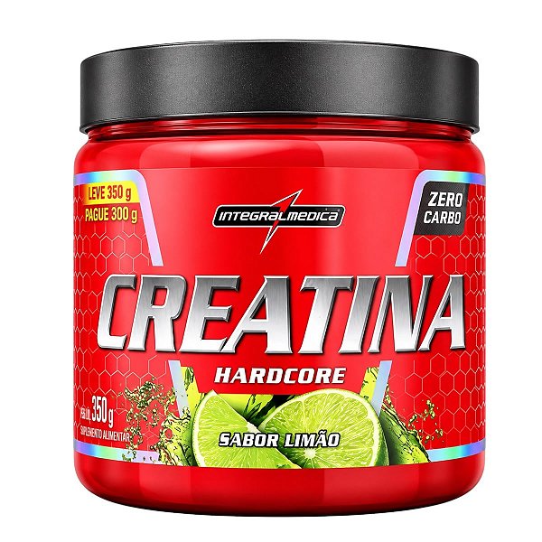 Creatina Hardcore 350g  Limao Zero Carbo Integralmedica