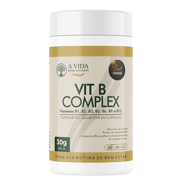 Complex B 60 caps A Vida Natural Supplements