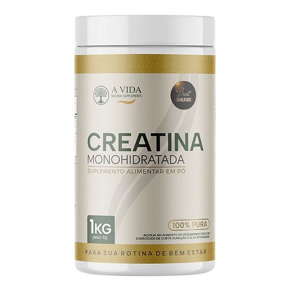 Creatina Monohidratada 1kg Premium 100% pura A Vida Natural Supplements