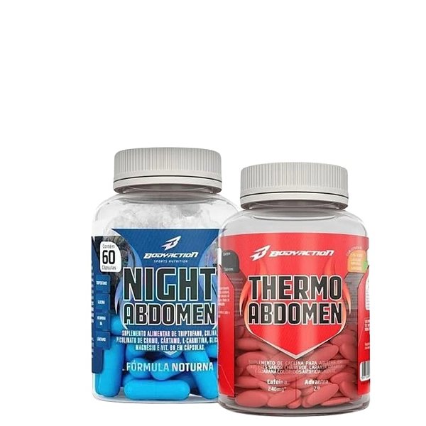 Termogênico Dia e Noite combo(Thermo Abdomen + Trermo Night) Body Action 60 Caps