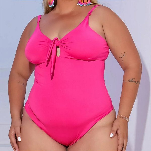 Maiô  Lírio Plus Size Rosa