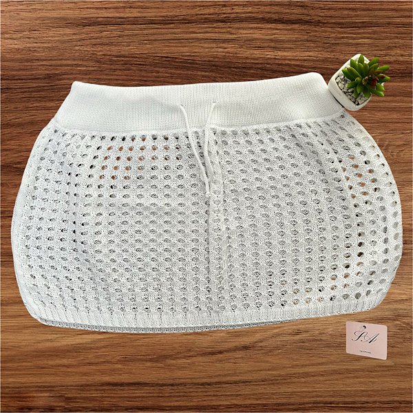 Saída Saia Brisa Tricô Branca