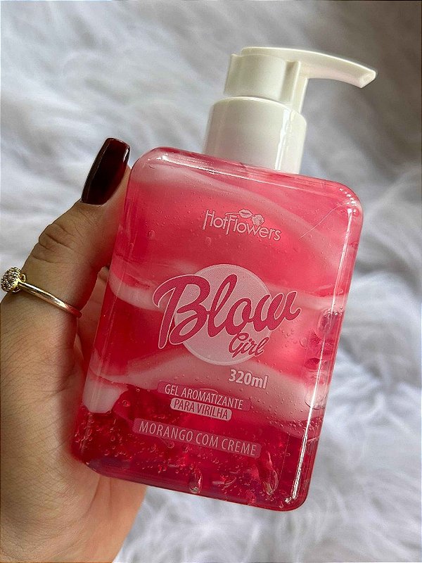 Blow Girl Gel Aromatizante Beijável Para Virilha 320ml Hot Flowers
