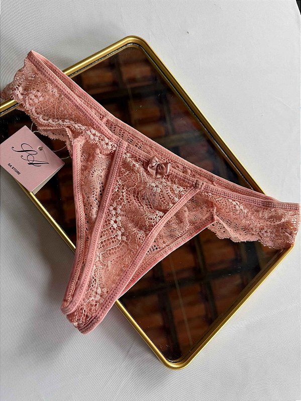 Calcinha Fio Dental Jasmine Rose em renda