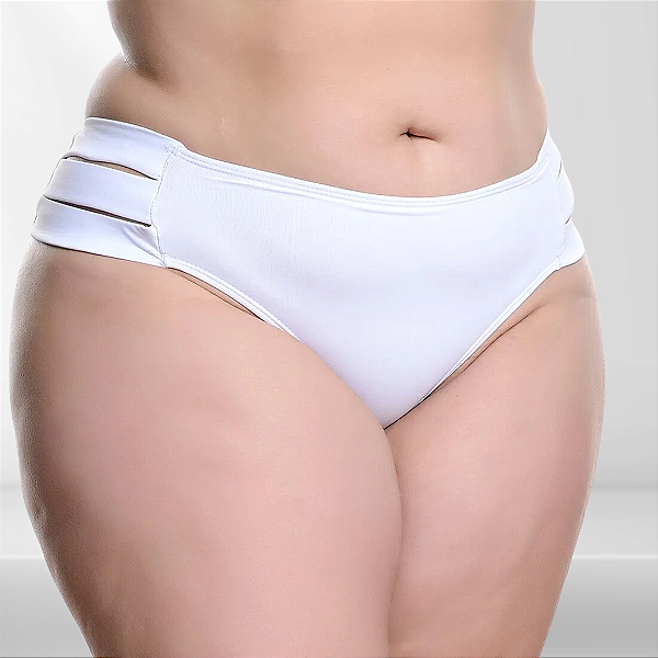 Calcinha Biquini Plus Size Branca