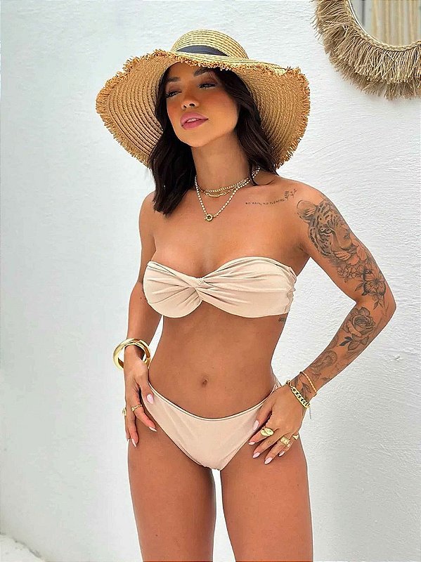 Conjunto Biquíni Maldivas Nude Tomara que caia