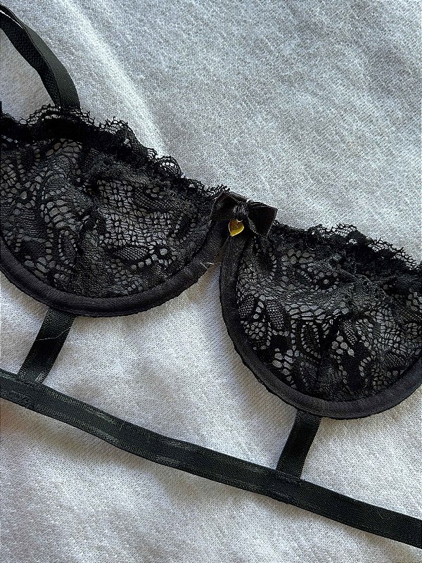 Sutiã Desejo Meia Taça Preto