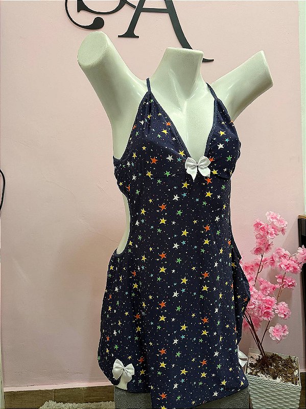 Camisola Plus Size Estampada Estrelas