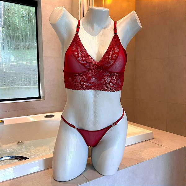 Conjunto Lingerie Fire Vermelho