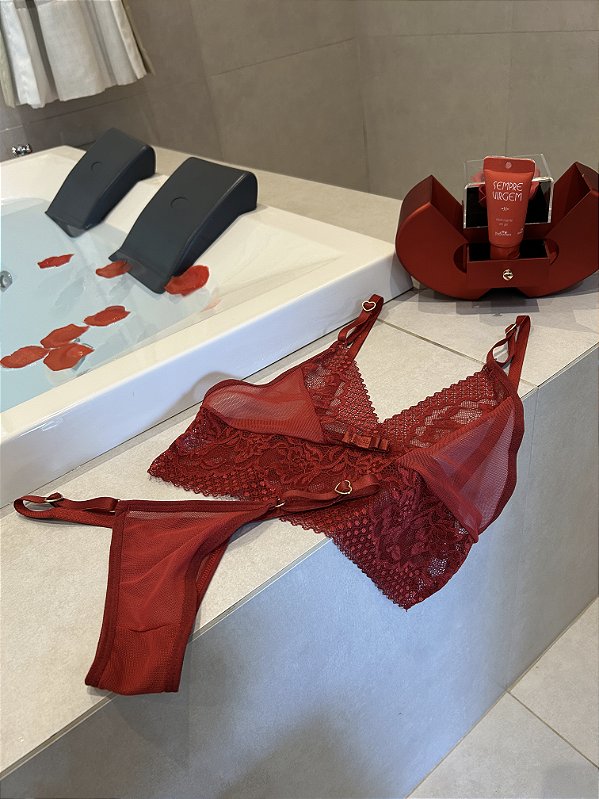 Conjunto Lingerie Fire Vermelho