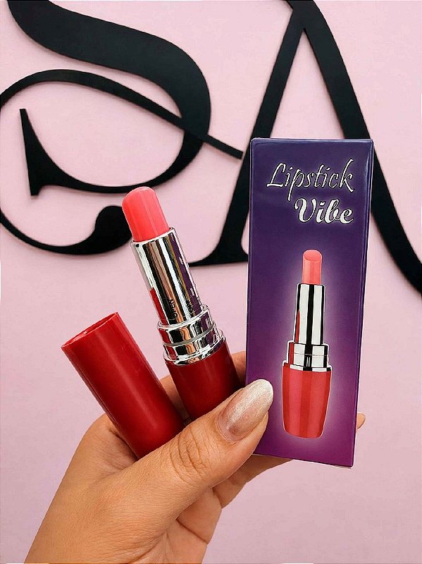 Vibrador Erótico Formato de Batom Ponto G Vermelho Potente