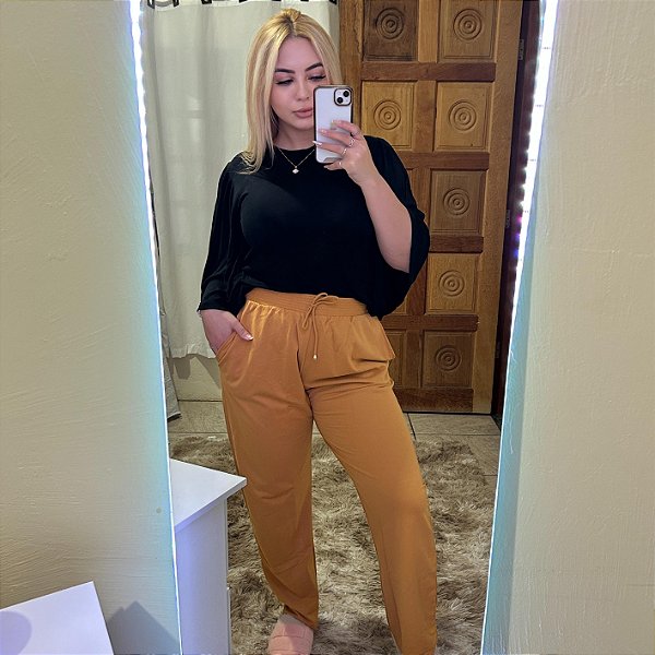 Pijama Meia Estação Feminino Blusa Tricôzinho e calça em moletinho