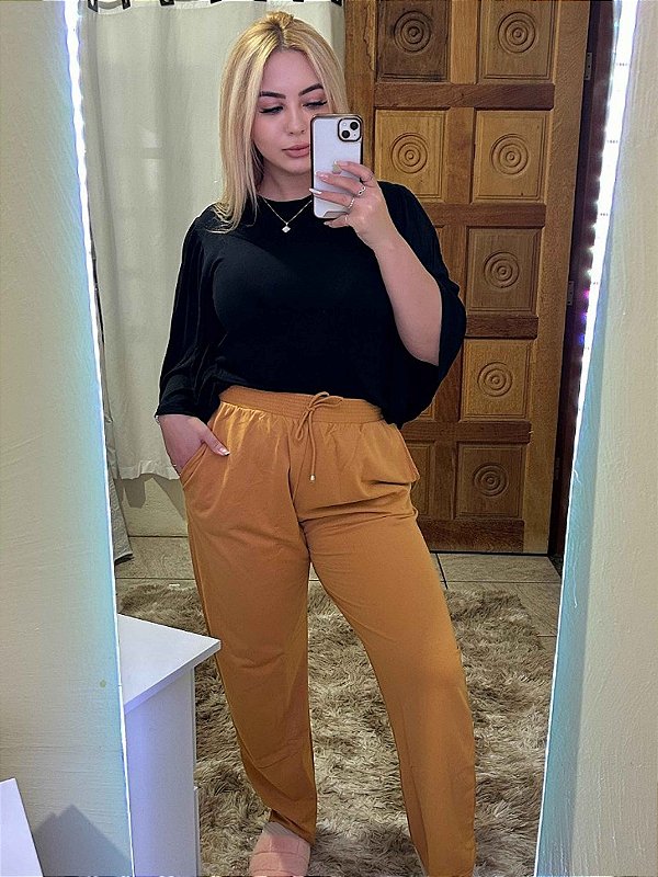 Pijama Meia Estação Feminino Blusa Tricôzinho e calça em moletinho