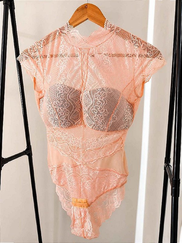 Body Rainha em Renda e tule Luxo com bojo