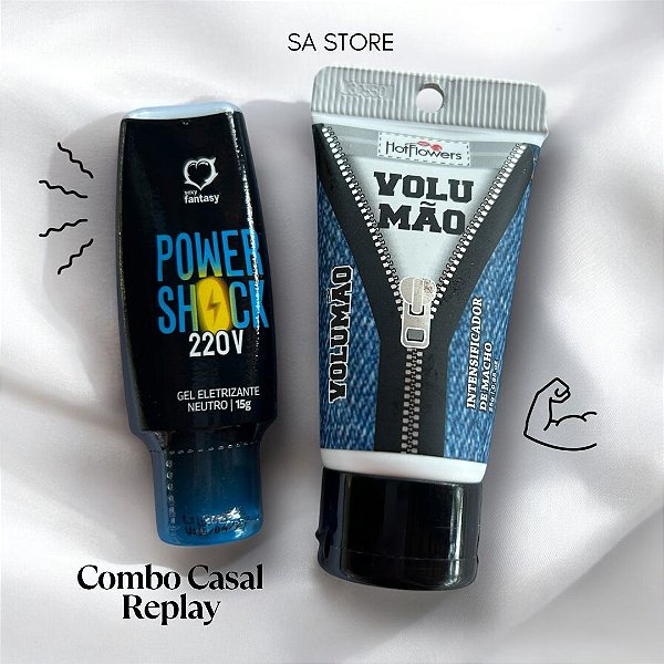 Combo Casal Replay Gel Volumão+Gel Eletrizante
