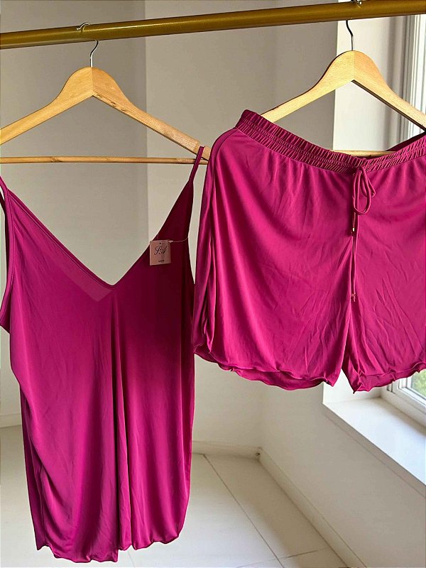 Baby doll Calmaria Violeta Alcinha em Liganete