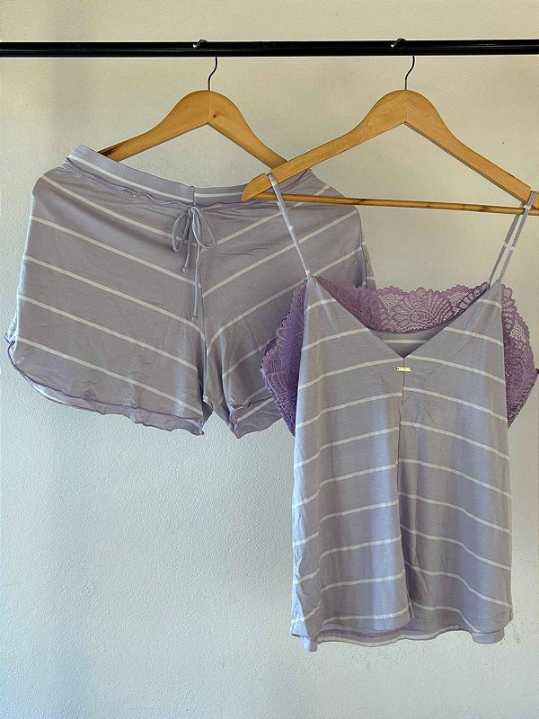 Baby doll Violeta Lilás de alcinha