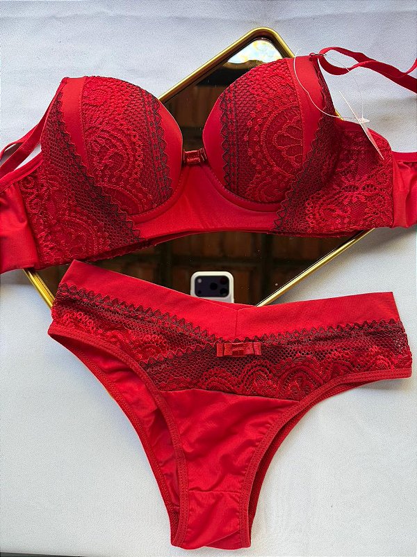 Conjunto Lingerie Essência Vermelho