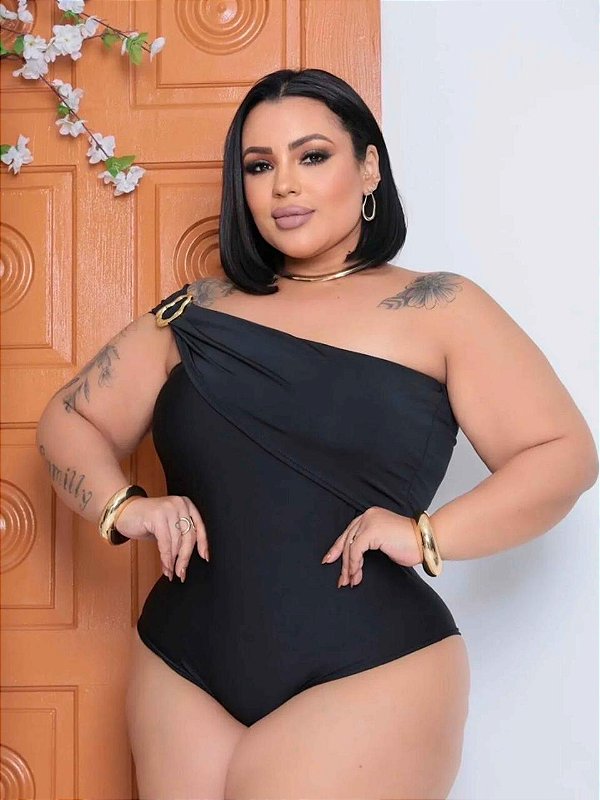 Maiô Vision Preto Plus Size