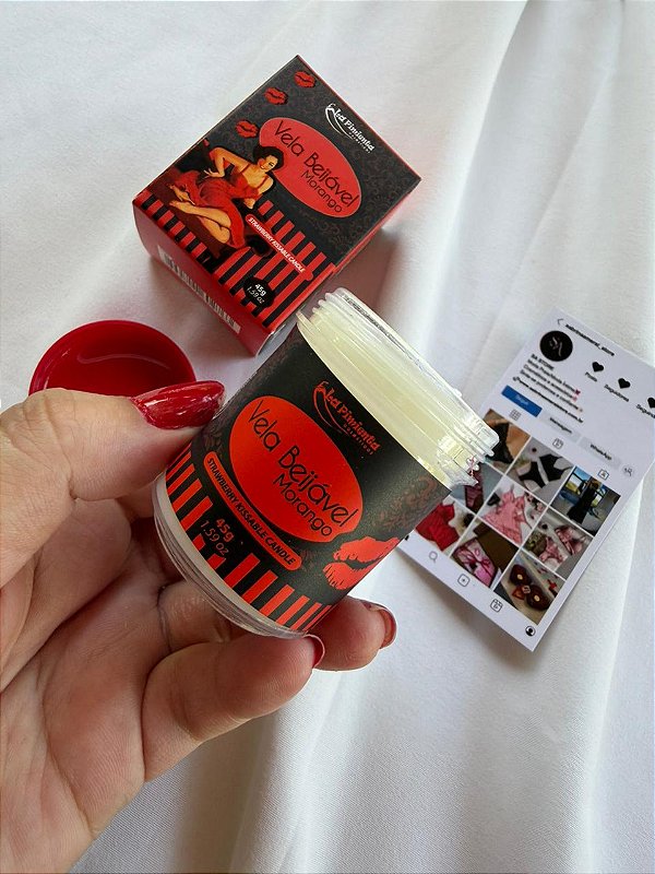 Vela beijável de Morango- La Pimienta