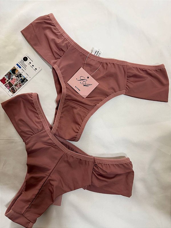 Calcinha Candy Comfy Avulsa fio duplo Rose Escuro