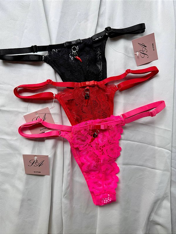 Calcinha Pimenta Sexy Avulsa em renda fio