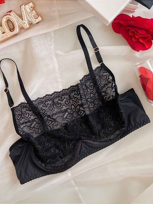 Sutiã Aro em Renda Sexy Preto