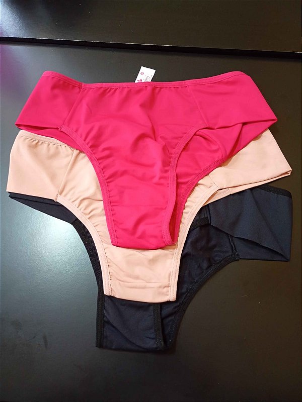 Kit de Calcinha Caleçon Confort Multicor