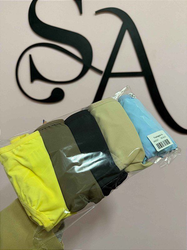 Kit 5 Calcinhas Variadas em renda fio Duplo GG