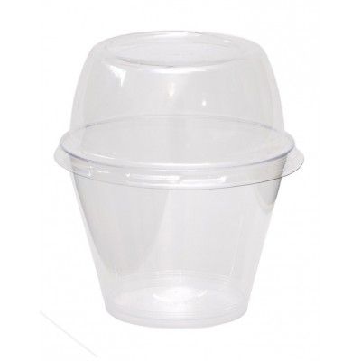 Pote descartável com tampa 180ml PW1p/TW HAD com 10 unid.