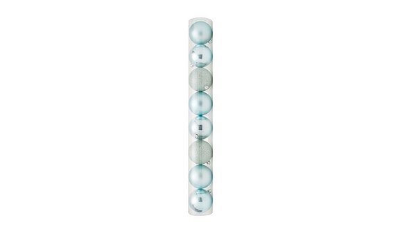 Jogo com 8 bolas de 8cms cor verde hortelã.