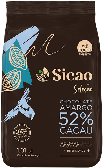 Chocolate Seleção Amargo 52% Cacau 1.01KG Sicao