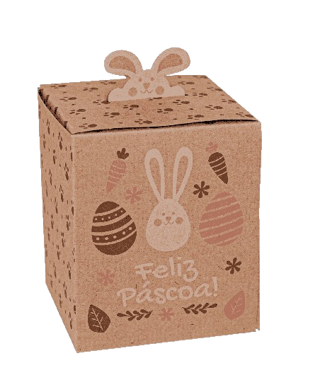 Caixa Pop Up Orelha Kraft  Páscoa Básica C4811