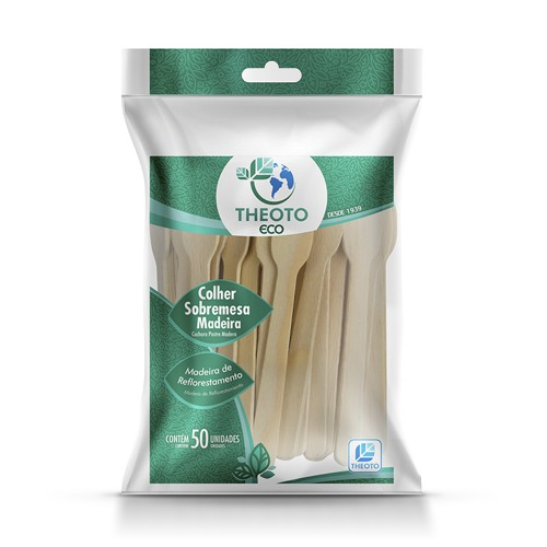 Colher de Madeira com 50 Unidades
