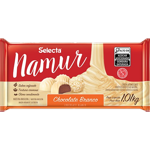 Chocolate Namur Branco em Barra Selecta 1,01kg