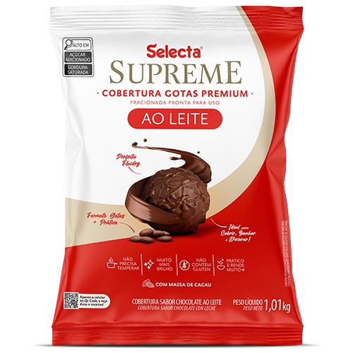 Cobertura Chocolate ao Leite em gotas Selecta 1,01kg