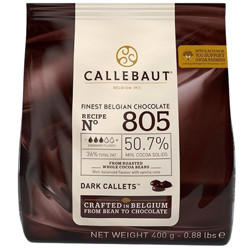 Chocolate em Gotas 50,7% Amargo Callebaut 400gr