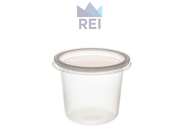 Kit Pote com tampa em Plástico 500ml pacote com 25 unidades Orleplast