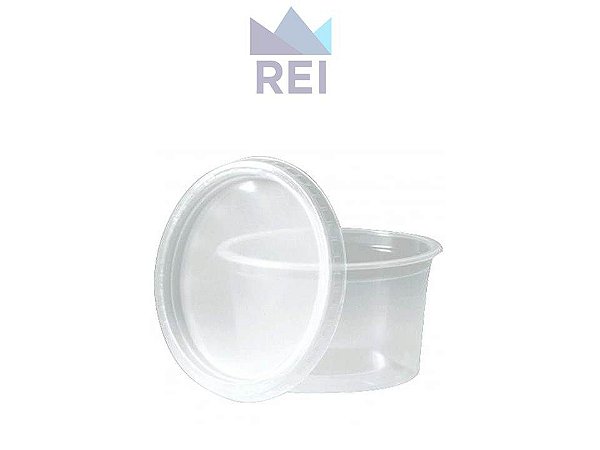 Kit Pote com Tampa transparente 250ml pacote com 25 unidades