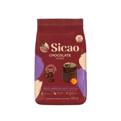 Chocolate Nobre Sicao Meio Amargo 40% Cacau Gotas– 1,01kg
